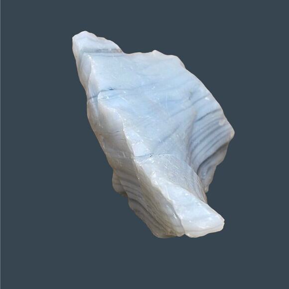 Milk Glass Blue Art Glass Cullet Layered Manganese Slag Glass #4GX67 - Picture 4 of 7